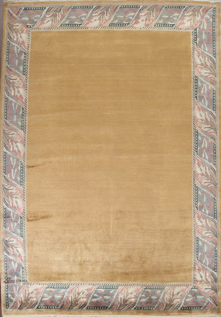 Bordered Wool Nepalese Oriental Area Rug 8x10