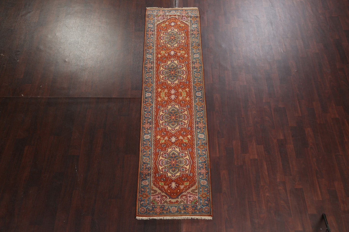 Handmade Wool Heriz Serapi Oriental Runner Rug 3x10