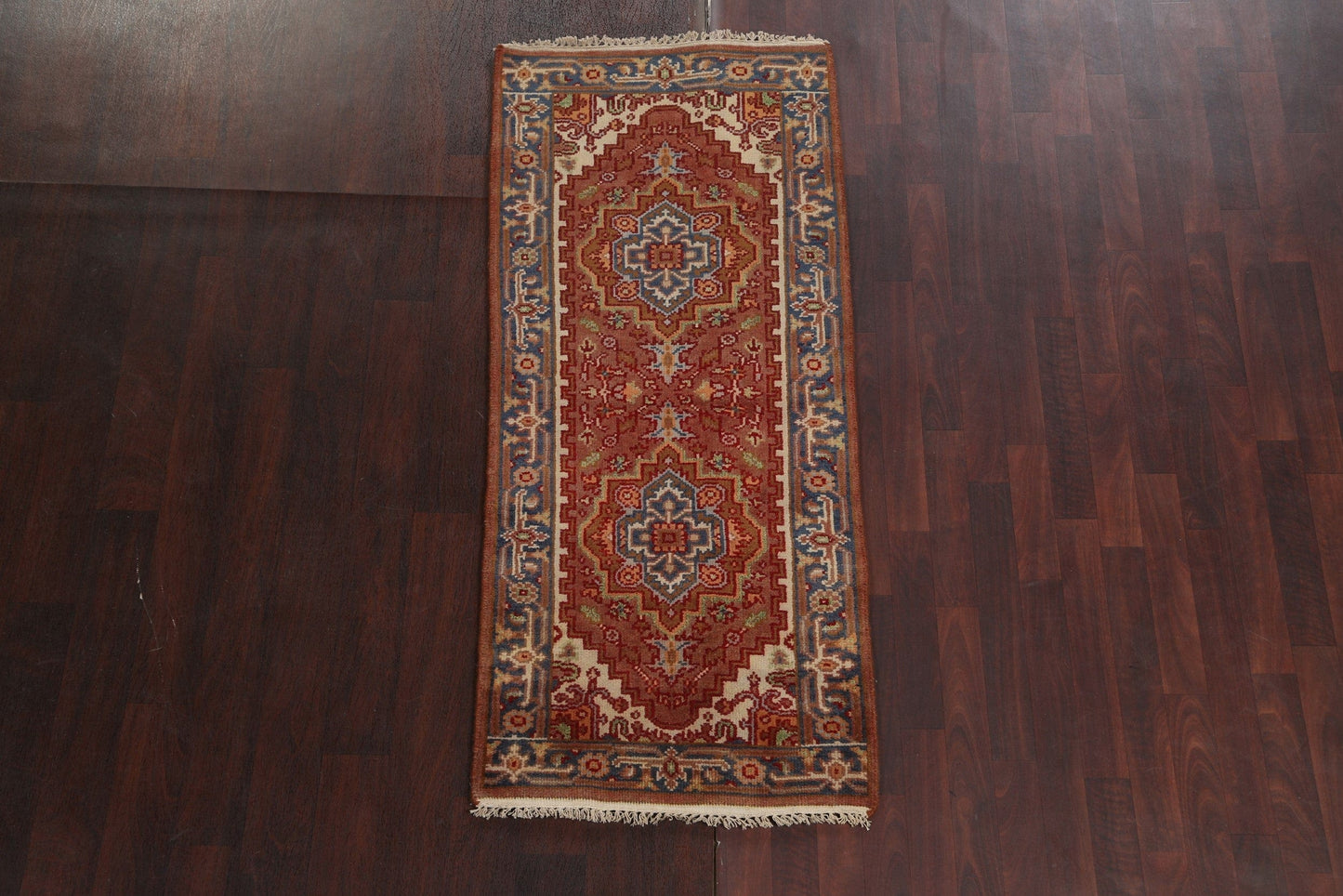 Hand-Knotted Heriz Serapi Oriental Wool Rug 3x6