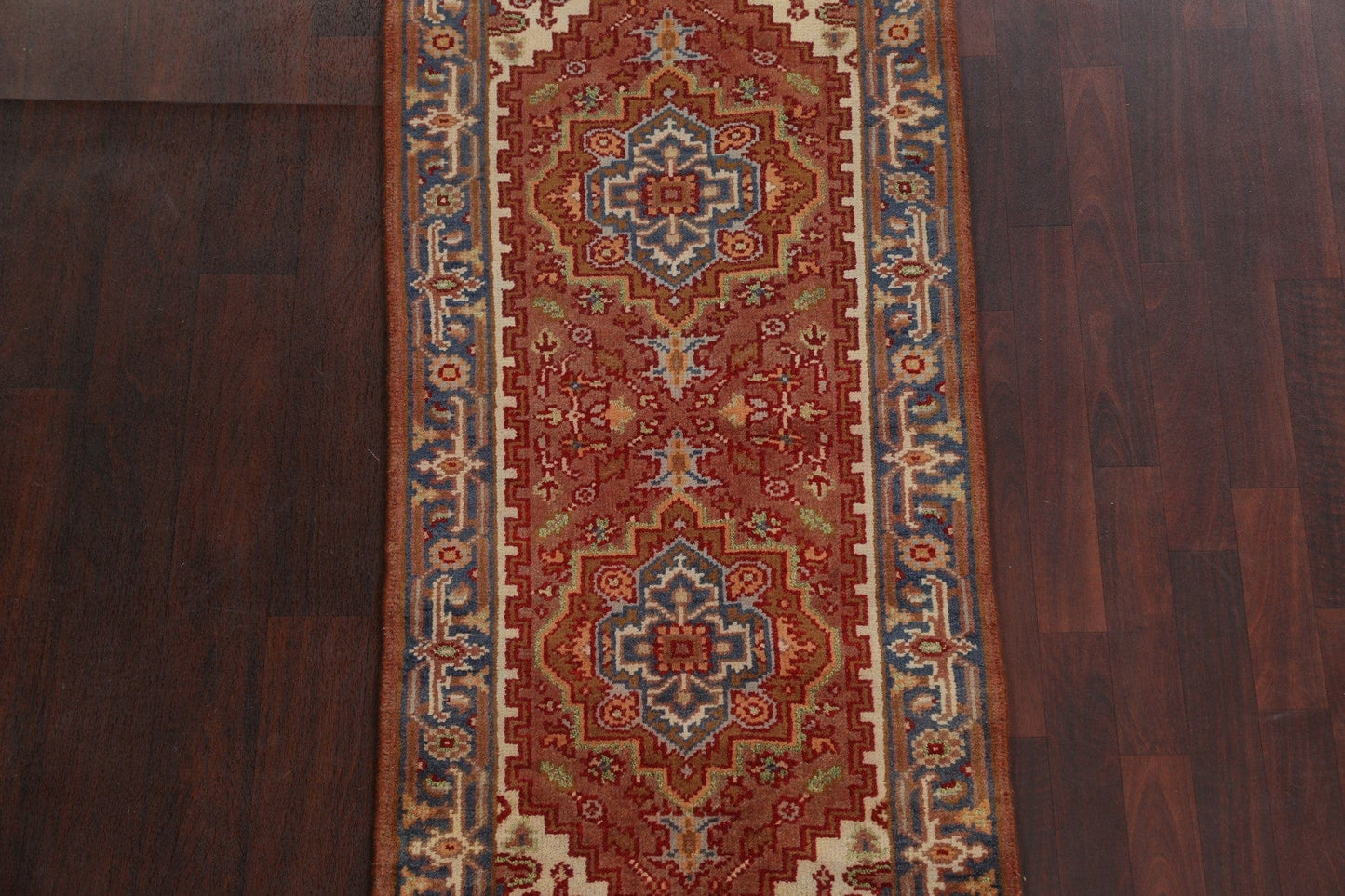 Hand-Knotted Heriz Serapi Oriental Wool Rug 3x6