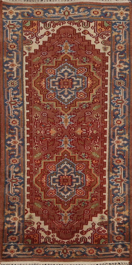 Hand-Knotted Heriz Serapi Oriental Wool Rug 3x6