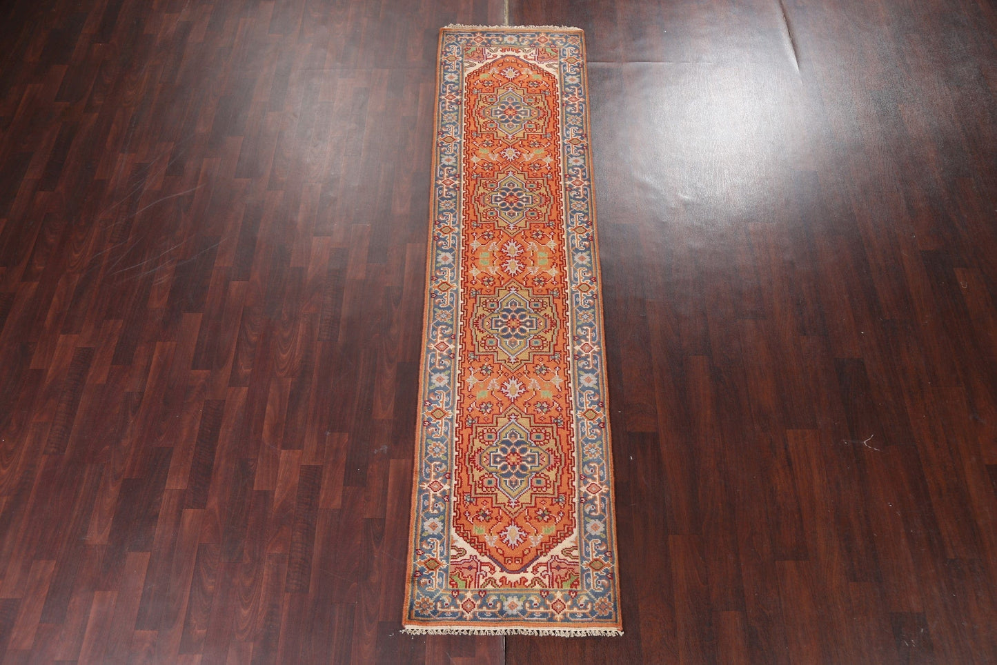 Handmade Heriz Serapi Oriental Runner Rug 3x10