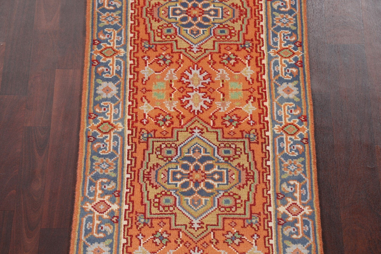 Handmade Heriz Serapi Oriental Runner Rug 3x10