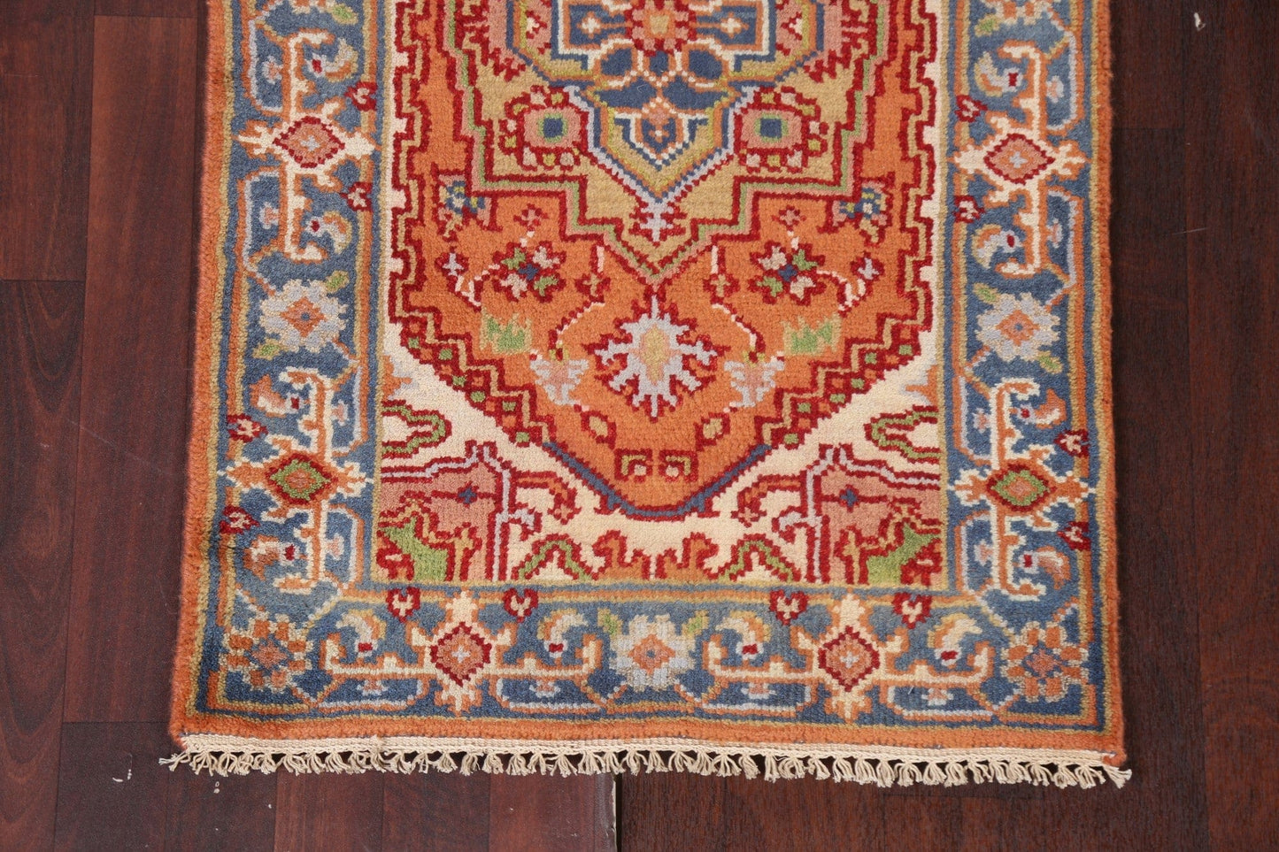 Handmade Heriz Serapi Oriental Runner Rug 3x10