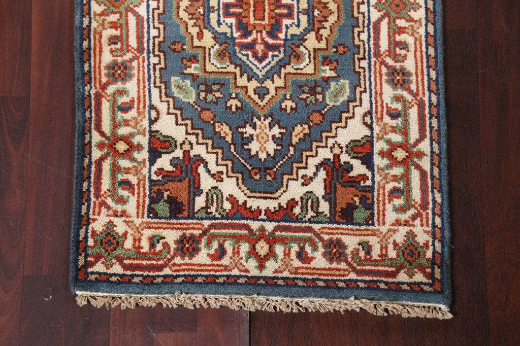 Handmade Heriz Serapi Oriental Wool Rug 3x6