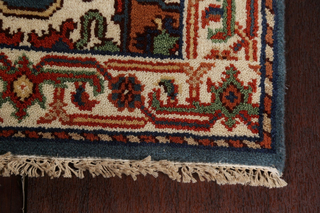 Handmade Heriz Serapi Oriental Wool Rug 3x6