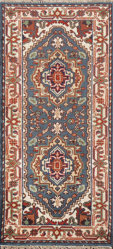 Handmade Heriz Serapi Oriental Wool Rug 3x6