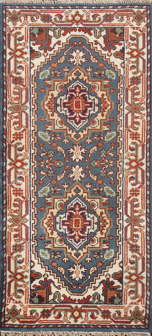 Handmade Heriz Serapi Oriental Wool Rug 3x6