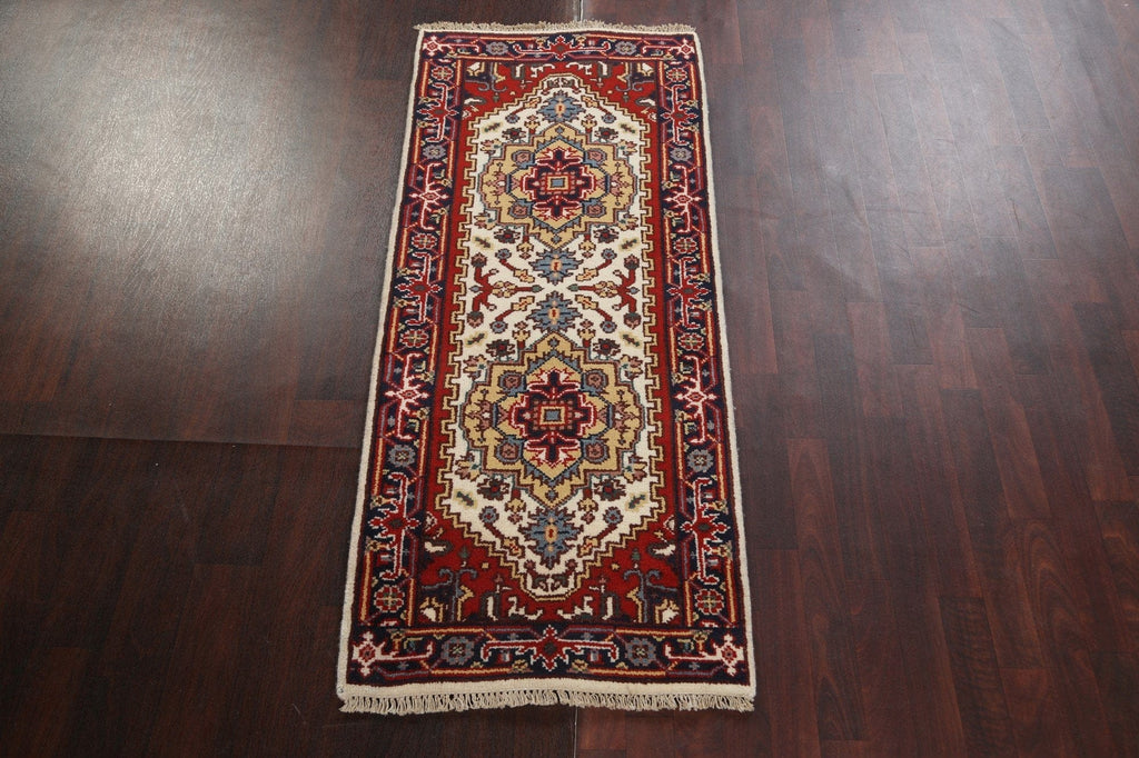 Handmade Heriz Serapi Oriental Wool Rug 3x6