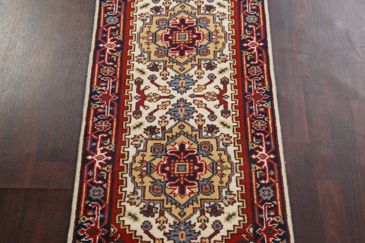 Handmade Heriz Serapi Oriental Wool Rug 3x6