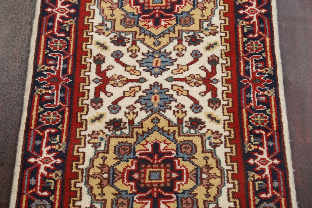 Handmade Heriz Serapi Oriental Wool Rug 3x6