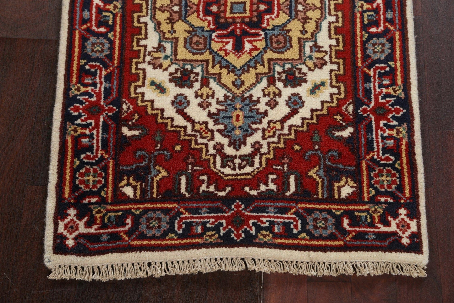 Handmade Heriz Serapi Oriental Wool Rug 3x6