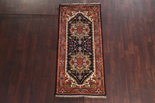 Handmade Heriz Serapi Oriental Wool Rug 3x6