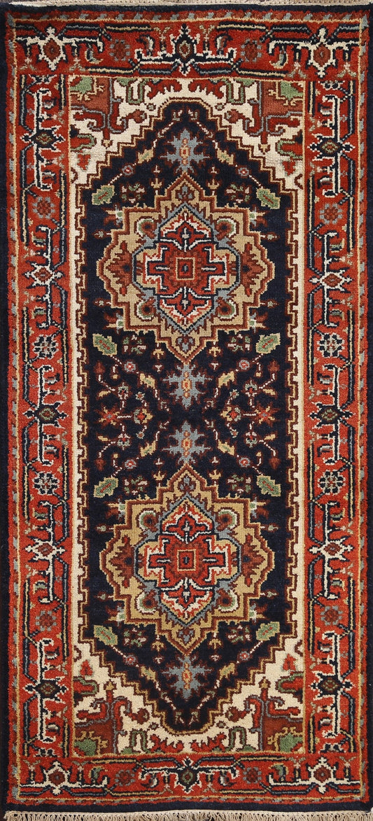 Handmade Heriz Serapi Oriental Wool Rug 3x6