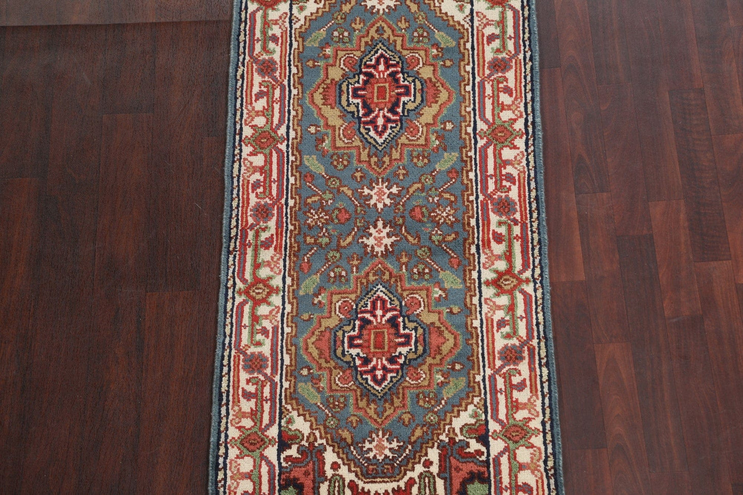 Handmade Heriz Serapi Oriental Wool Rug 3x6