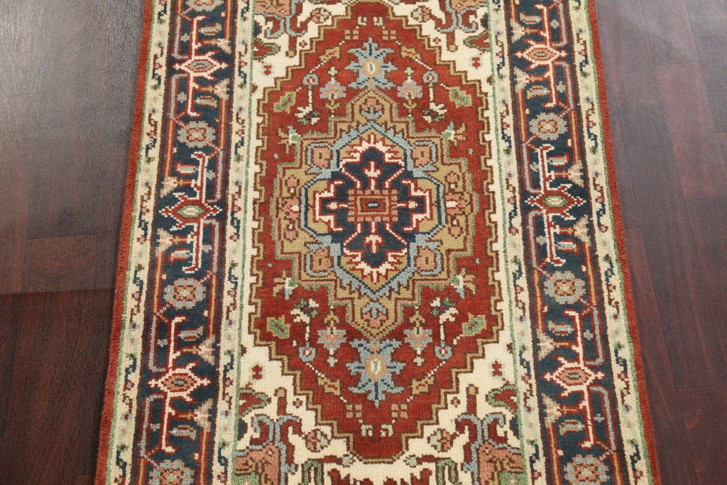 Handmade Red Heriz Serapi Oriental Wool Rug 3x5