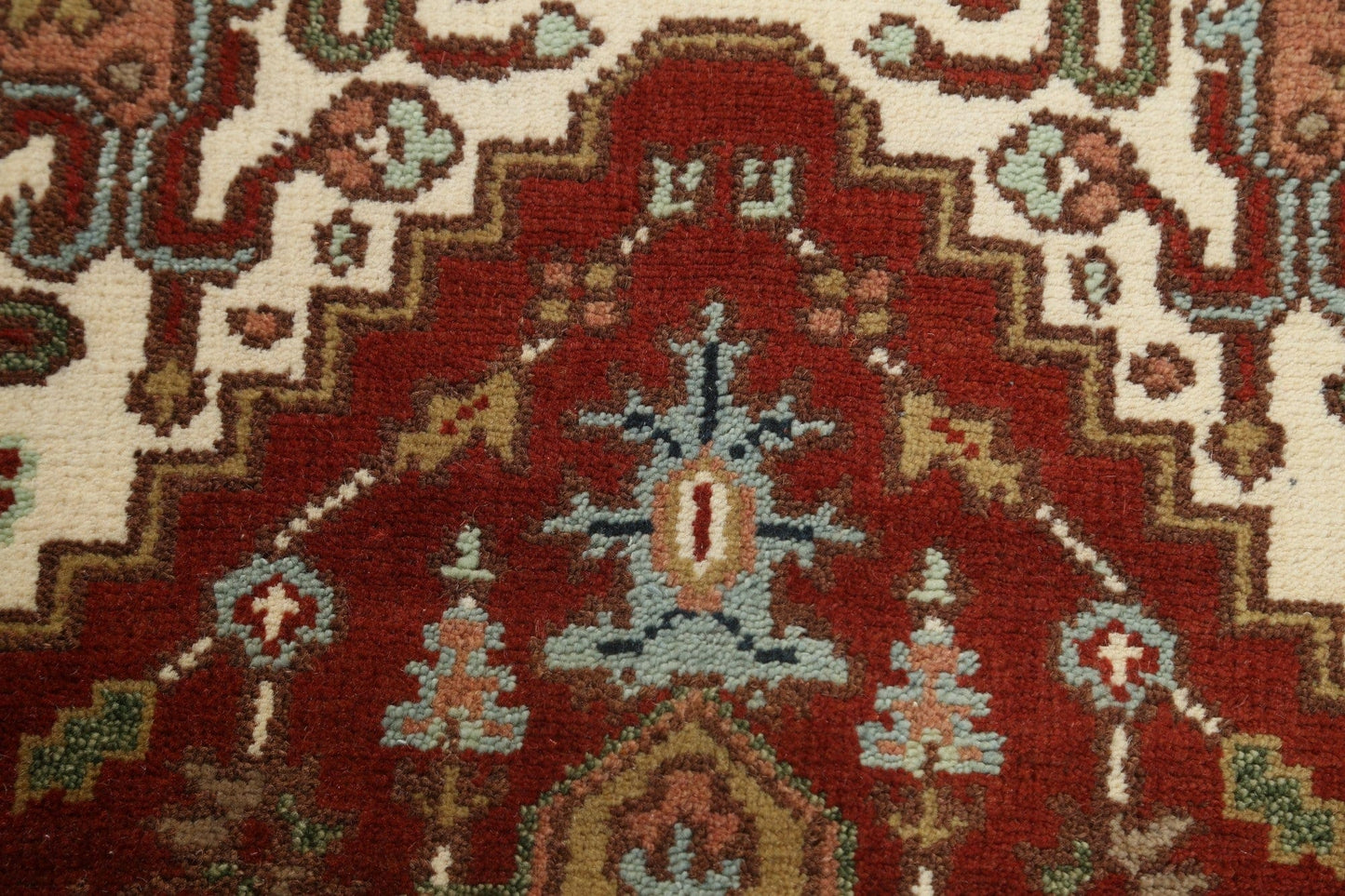 Red Wool Heriz Serapi Oriental Rug 3x5