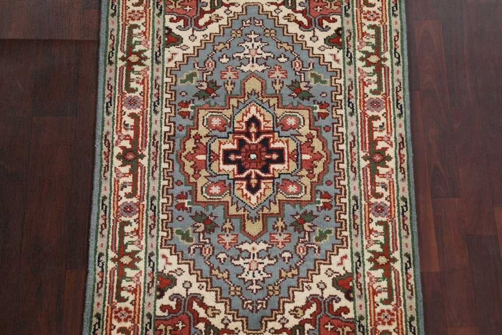 Geometric Heriz Serapi Oriental Wool Rug 3x5