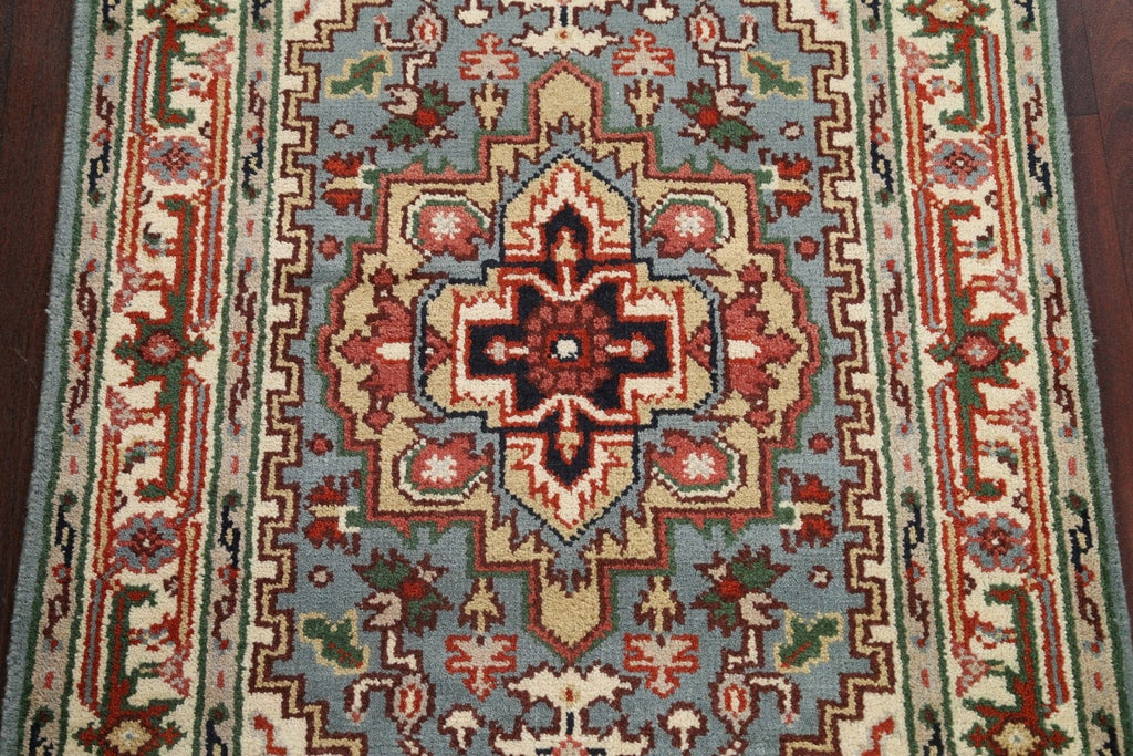 Geometric Heriz Serapi Oriental Wool Rug 3x5