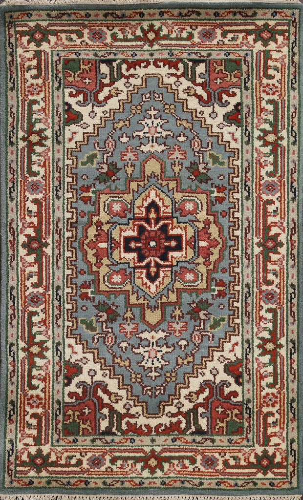 Geometric Heriz Serapi Oriental Wool Rug 3x5