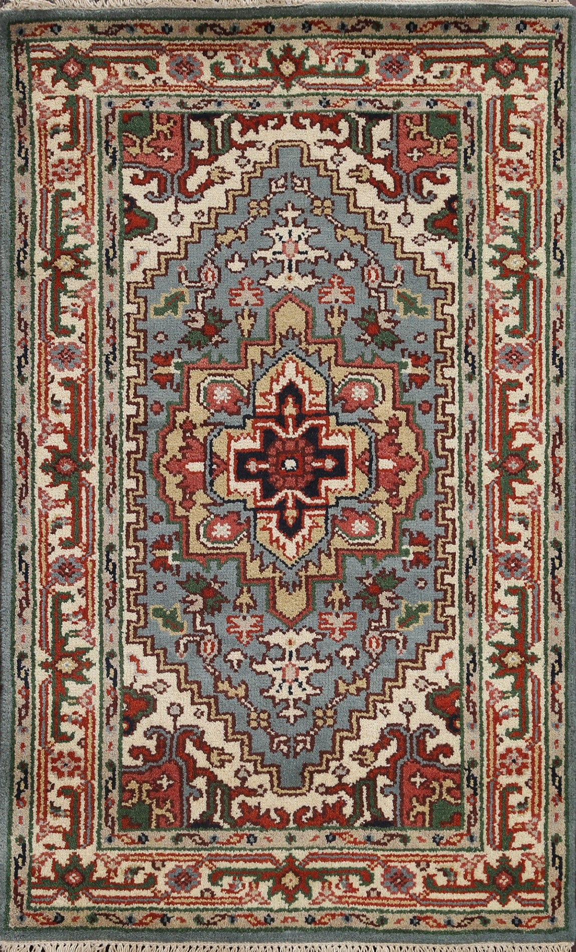 Geometric Heriz Serapi Oriental Wool Rug 3x5