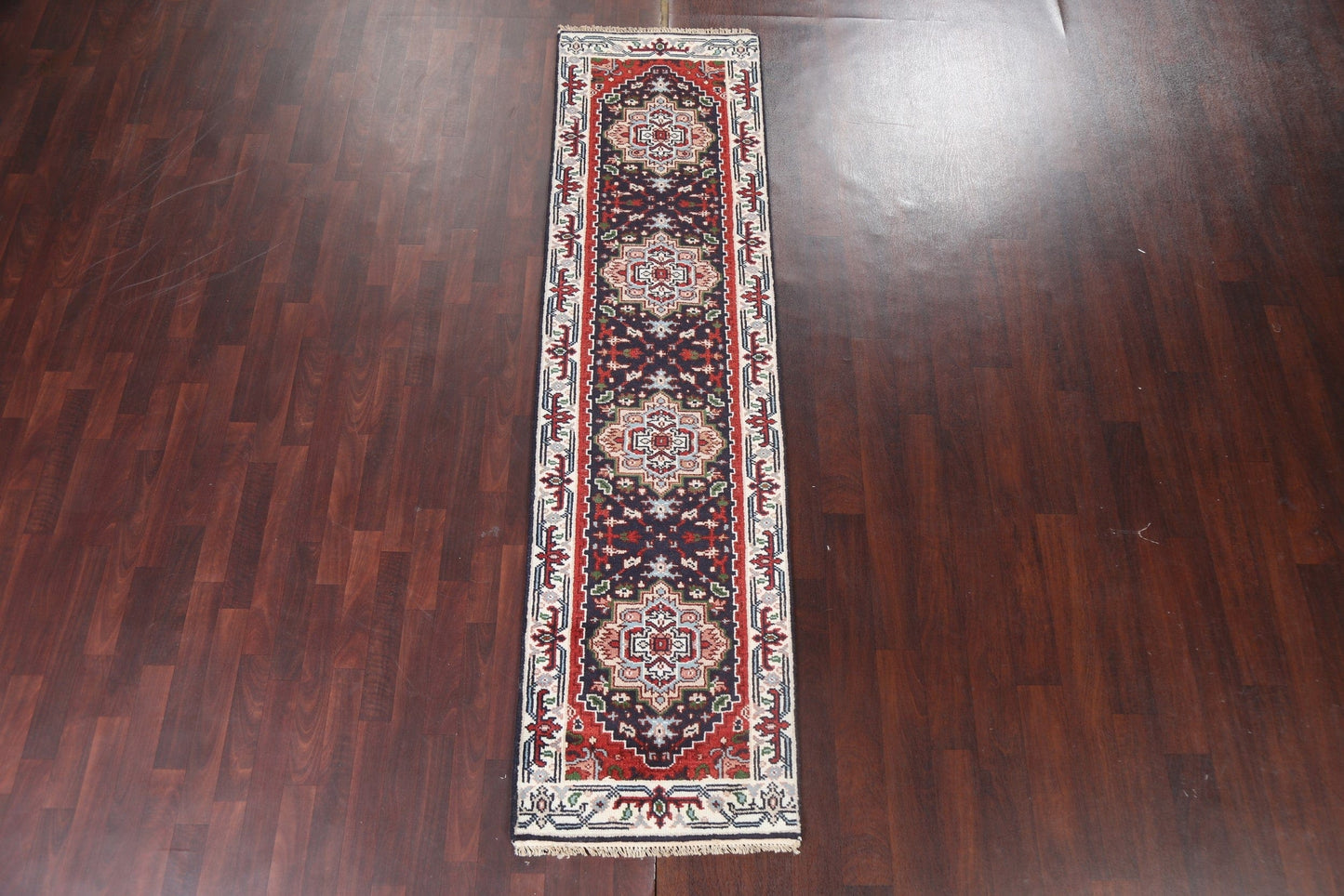 Handmade Wool Heriz Serapi Oriental Runner Rug 2x9