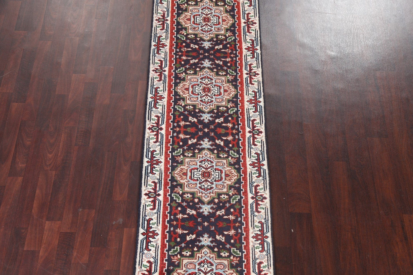 Handmade Wool Heriz Serapi Oriental Runner Rug 2x9