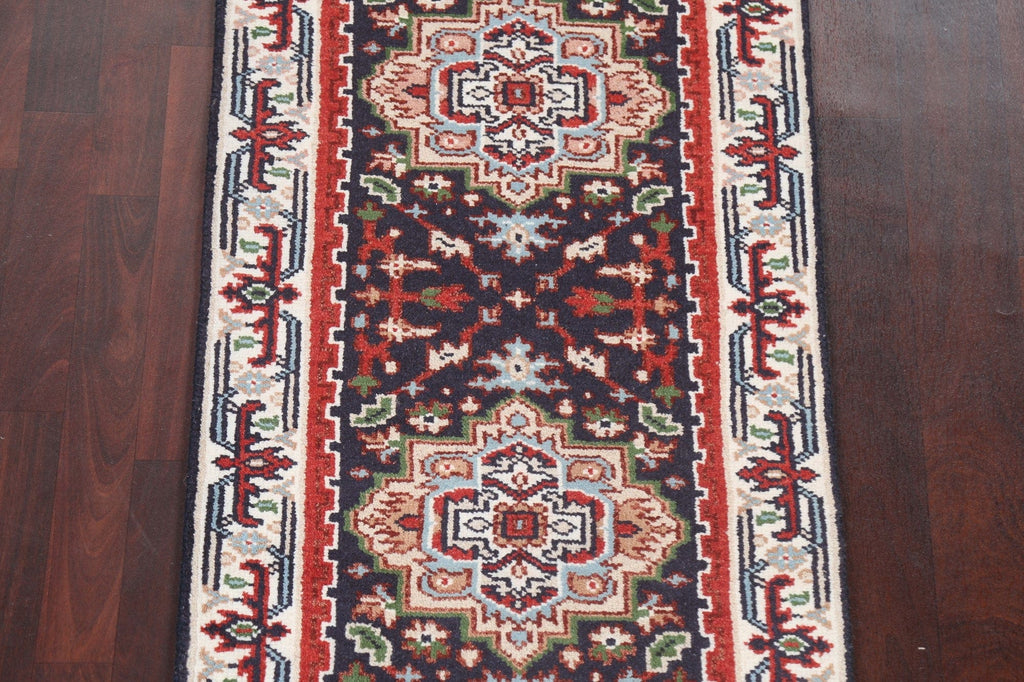 Handmade Wool Heriz Serapi Oriental Runner Rug 2x9