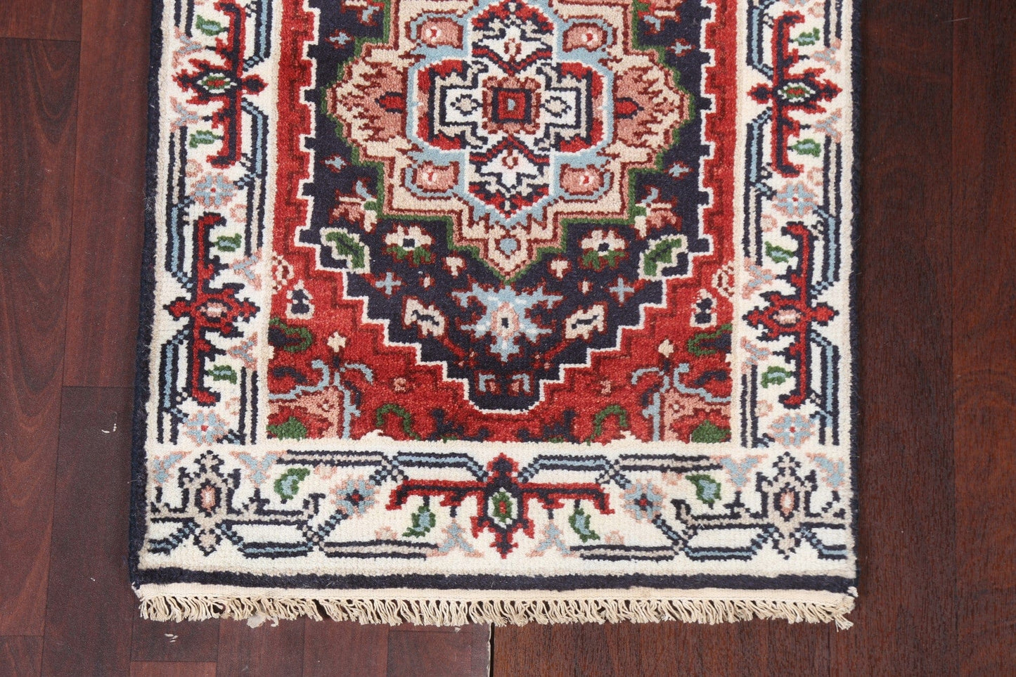 Handmade Wool Heriz Serapi Oriental Runner Rug 2x9