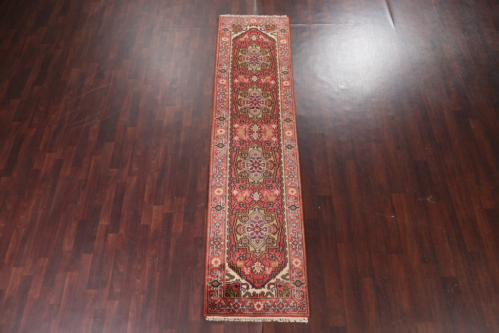 Handmade Wool Heriz Serapi Oriental Runner Rug 3x10