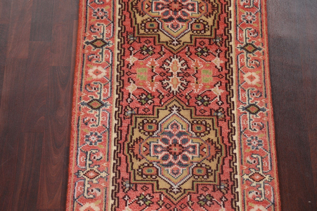 Handmade Wool Heriz Serapi Oriental Runner Rug 3x10