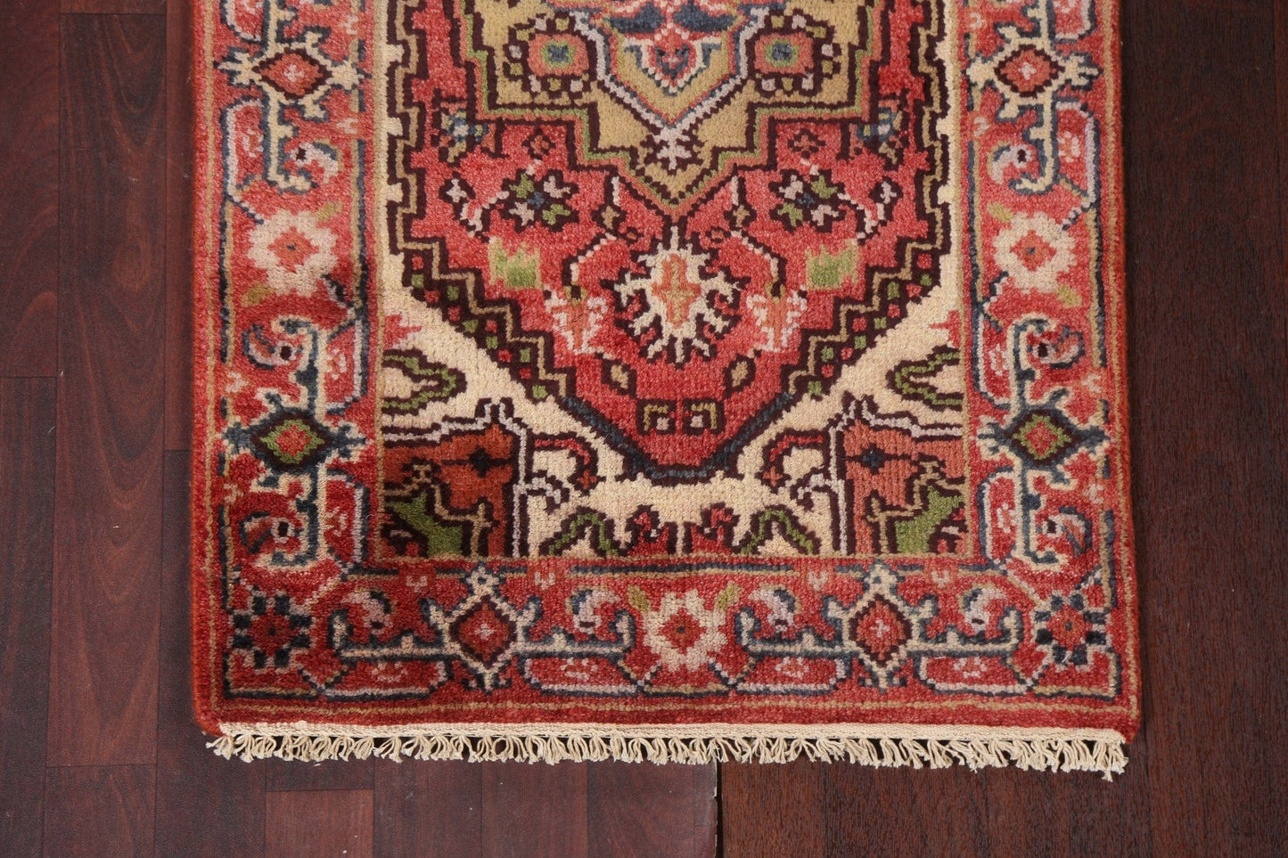 Handmade Wool Heriz Serapi Oriental Runner Rug 3x10