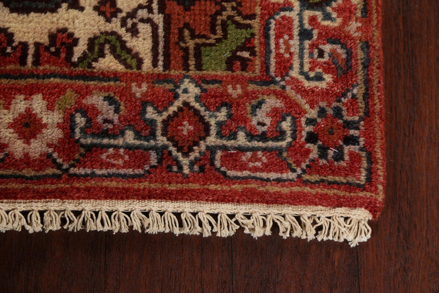 Handmade Wool Heriz Serapi Oriental Runner Rug 3x10