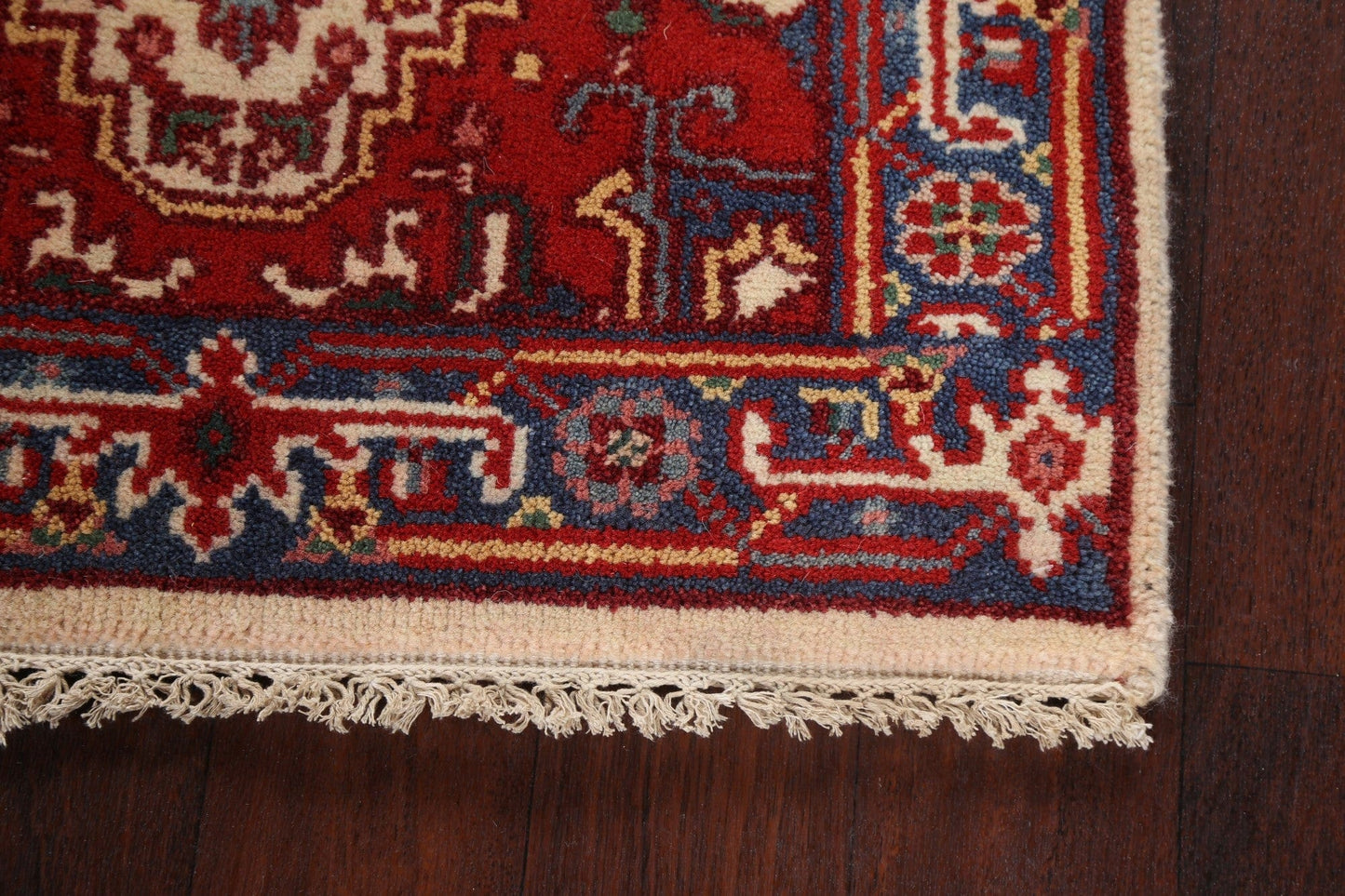 Ivory/ Red Wool Heriz Serapi Oriental Area Rug 3x6