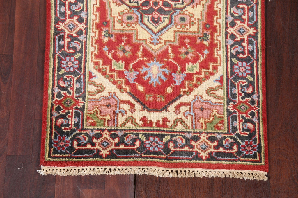 Handmade Wool Heriz Serapi Oriental Runner Rug 3x8