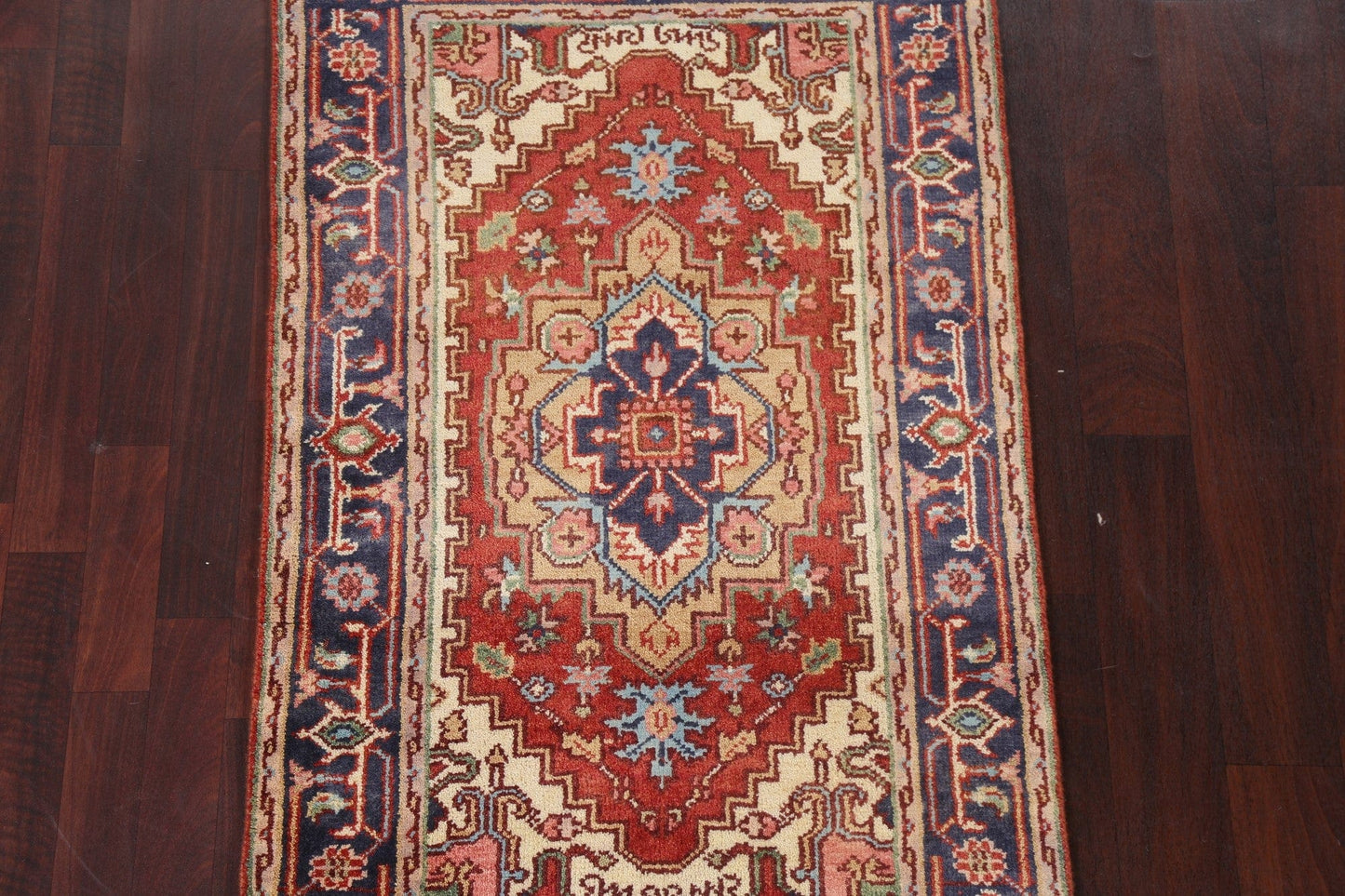 Red Wool Heriz Serapi Oriental Handmade Rug 3x5