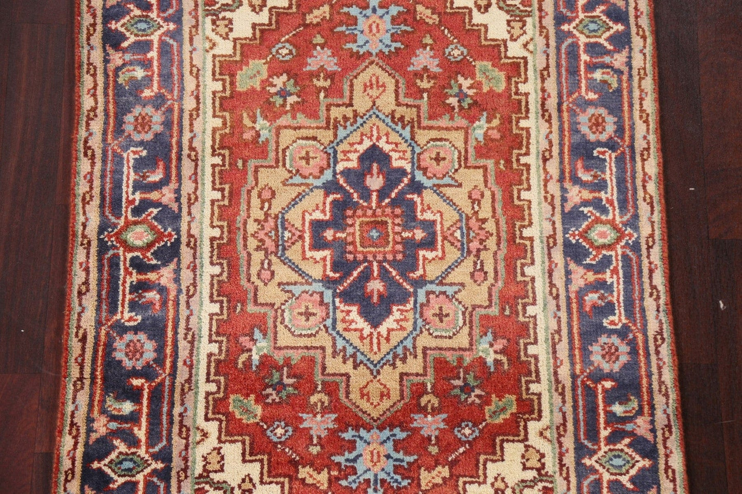 Red Wool Heriz Serapi Oriental Handmade Rug 3x5