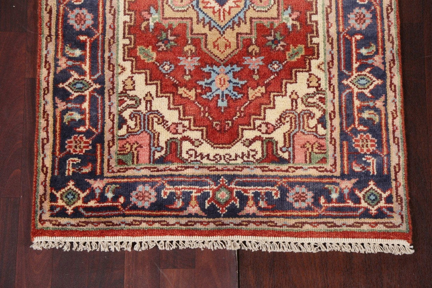 Red Wool Heriz Serapi Oriental Handmade Rug 3x5