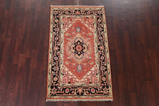 Geometric Wool Heriz Serapi Oriental Rug 3x5