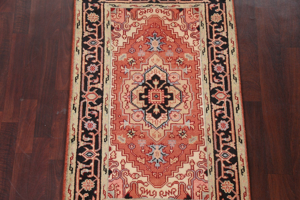 Geometric Wool Heriz Serapi Oriental Rug 3x5