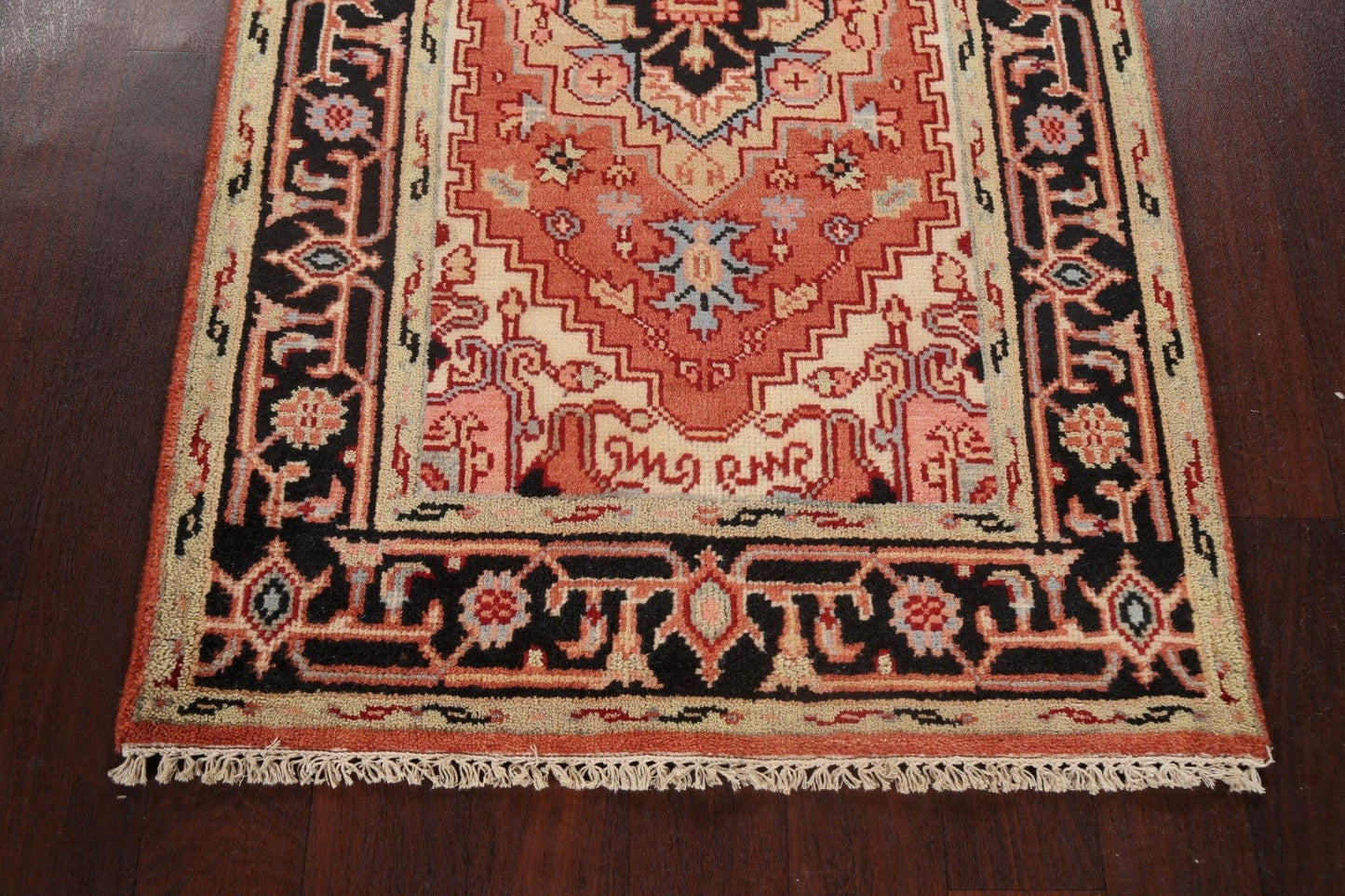 Geometric Wool Heriz Serapi Oriental Rug 3x5