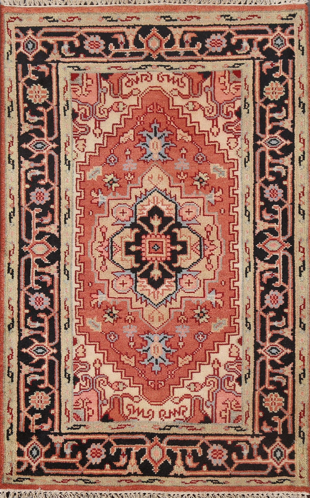 Geometric Wool Heriz Serapi Oriental Rug 3x5