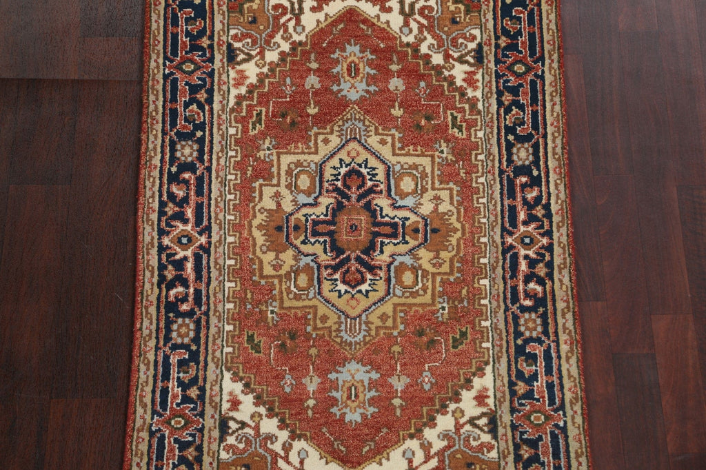 Hand-Knotted Heriz Serapi Oriental Wool Rug 3x5