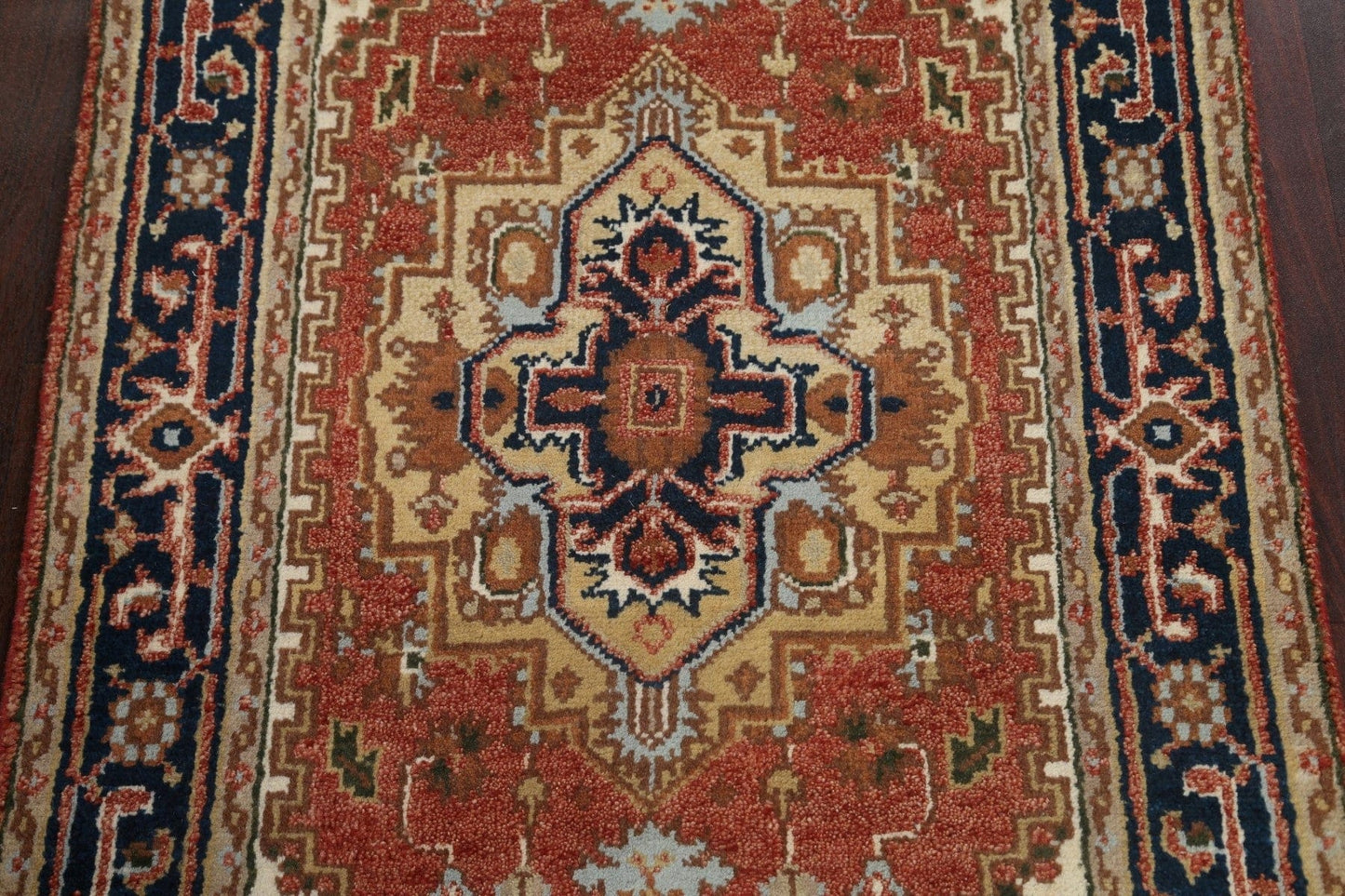 Hand-Knotted Heriz Serapi Oriental Wool Rug 3x5