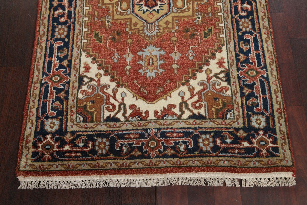 Hand-Knotted Heriz Serapi Oriental Wool Rug 3x5