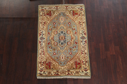 Hand-Knotted Wool Heriz Serapi Oriental Rug 3x5