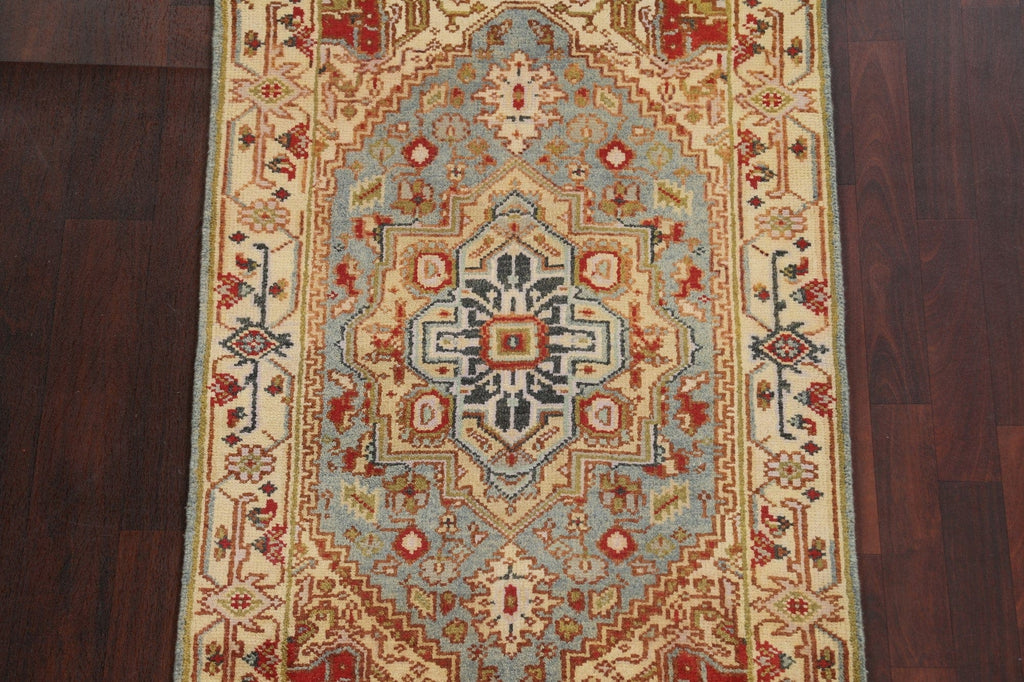 Hand-Knotted Wool Heriz Serapi Oriental Rug 3x5