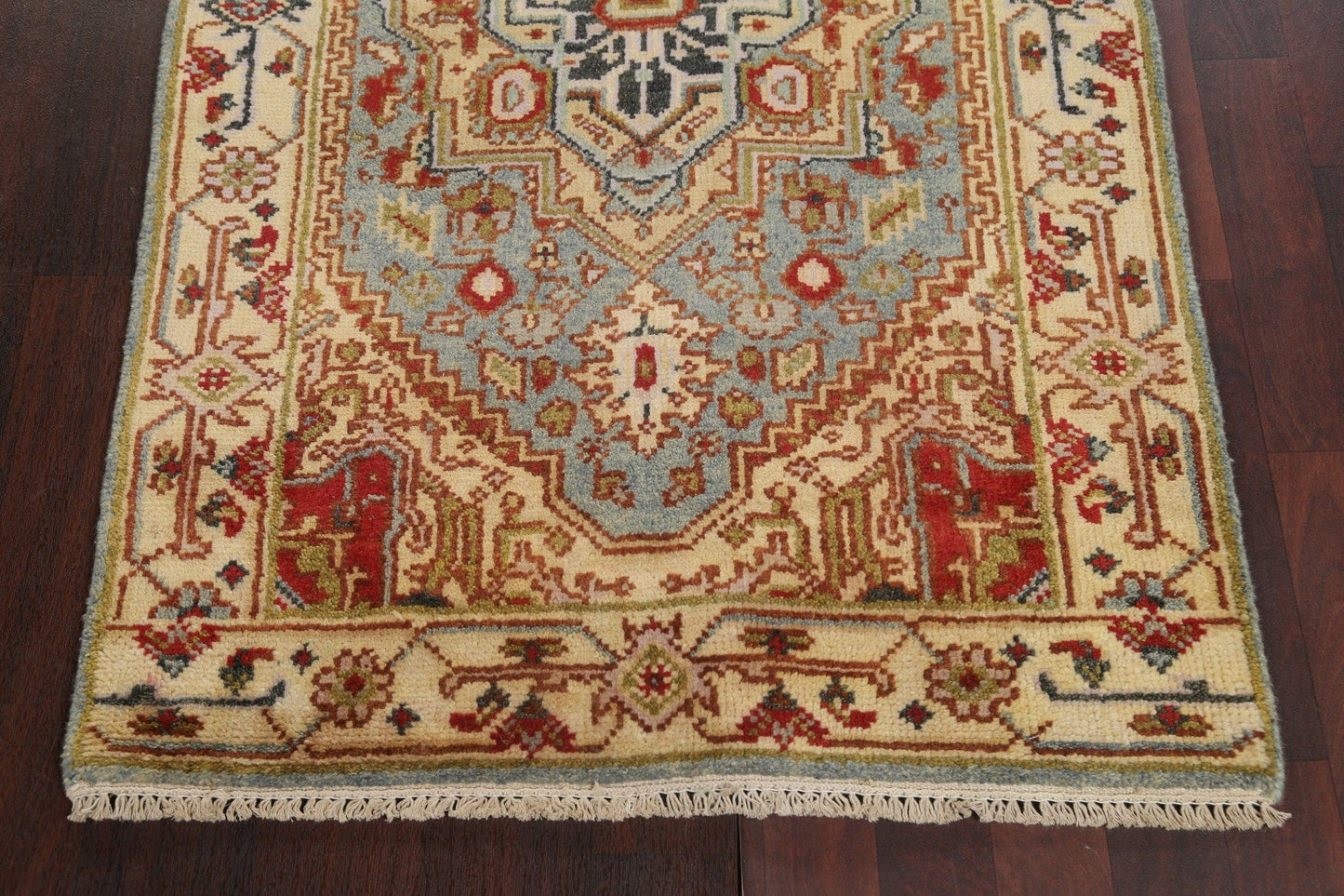 Hand-Knotted Wool Heriz Serapi Oriental Rug 3x5