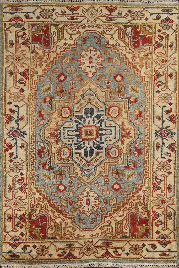 Hand-Knotted Wool Heriz Serapi Oriental Rug 3x5