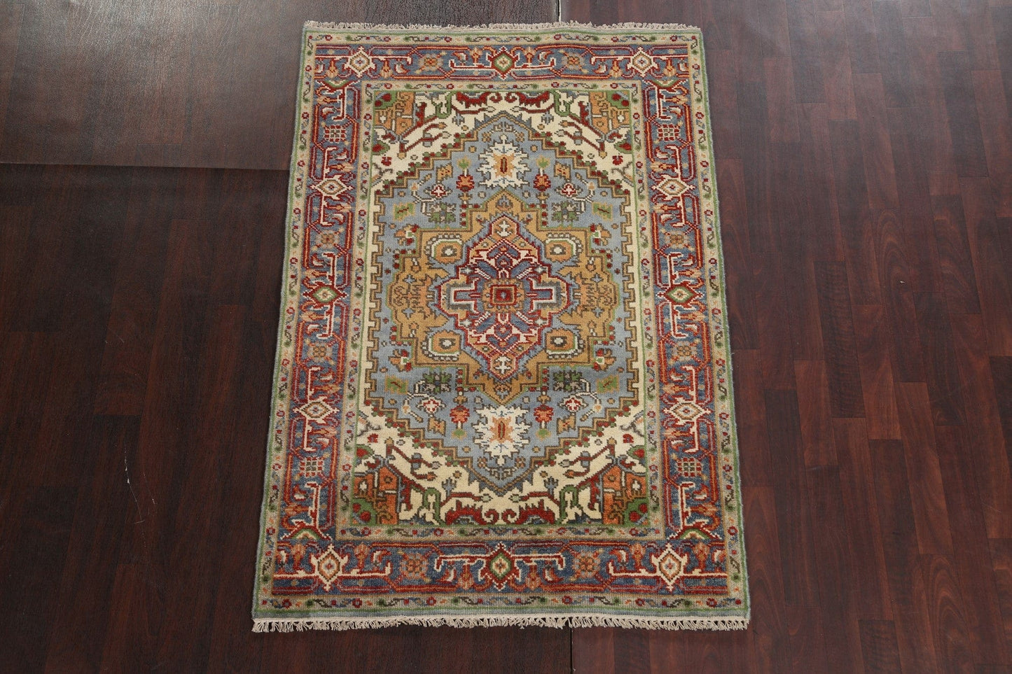 Handmade Wool Heriz Serapi Oriental Area Rug 4x6